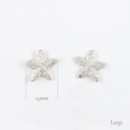 Starfish Silver Earrings - Large
