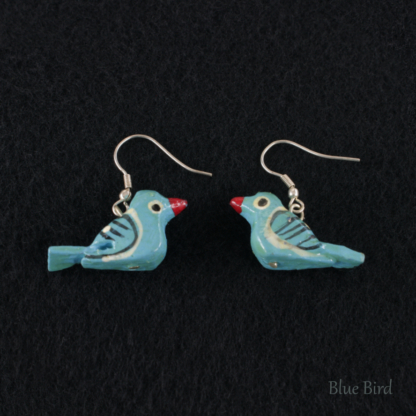 Lucky Bird Earrings - Blue