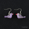 Lucky Bird Earrings - Purple