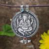 Halo Ganesha Silver Pendant Head