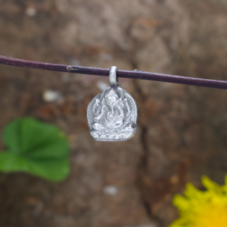 Silver Ganesha Pendant Head Small