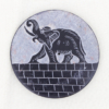 Elephant Soapstone Disk Incense Holder