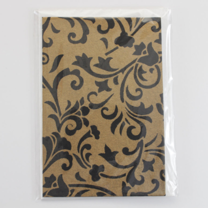 Handmade Paper Card Large Gold/Black