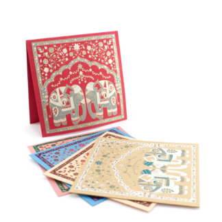 Greeting Card Flower Elephant (Set of 5)