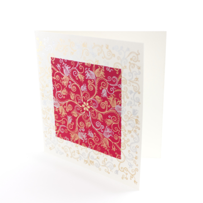 Greeting Card Mandala Arabesque (Red)