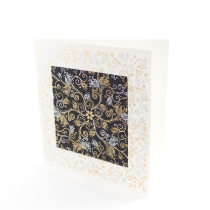 Greeting Card Mandala Arabesque (Black)