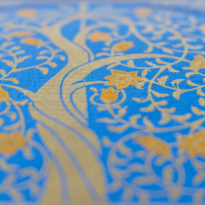 Greeting Card Flowery Tree (Marine Blue)
