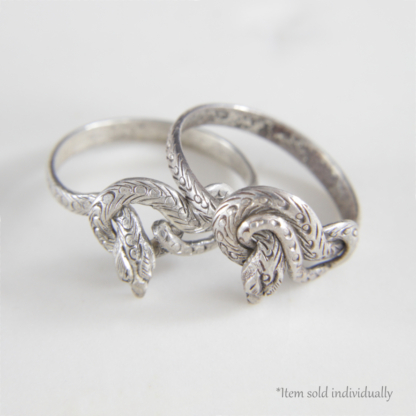 Entwined Cobra Silver Ring