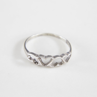 Heart Gathering Silver Ring