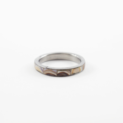 Natural Shell Inlay Silver Ring