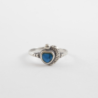 Turquoise Love Potion Bottle Silver Ring