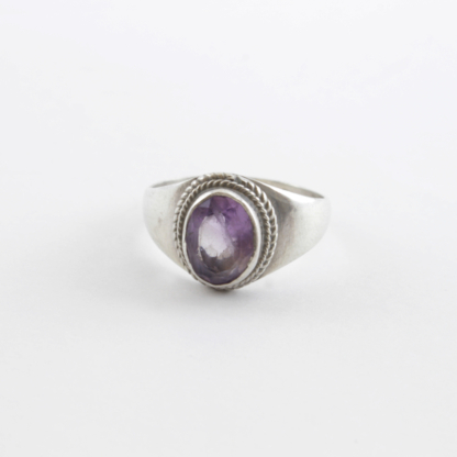 Amethyst Silver Ring