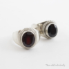 Garnet Plain Silver Ring