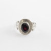 Garnet Sun Silver Ring