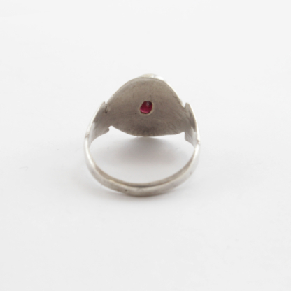 Garnet Sun Silver Ring