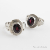 Garnet Sun Silver Ring
