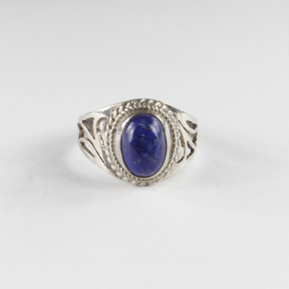 Lapis Lazuli Arabesque Silver Ring