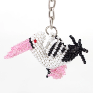 Guatemalan Beads Pelican Keychain