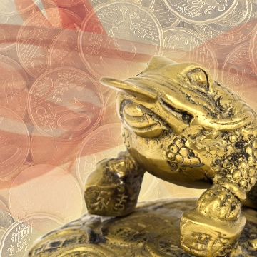 Feng Shui Charms -Gold Money Toad