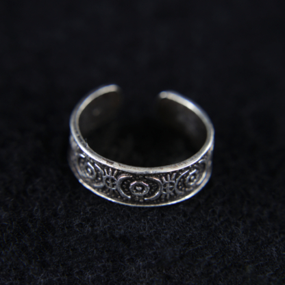 Sun and Moon Silver Toe Ring